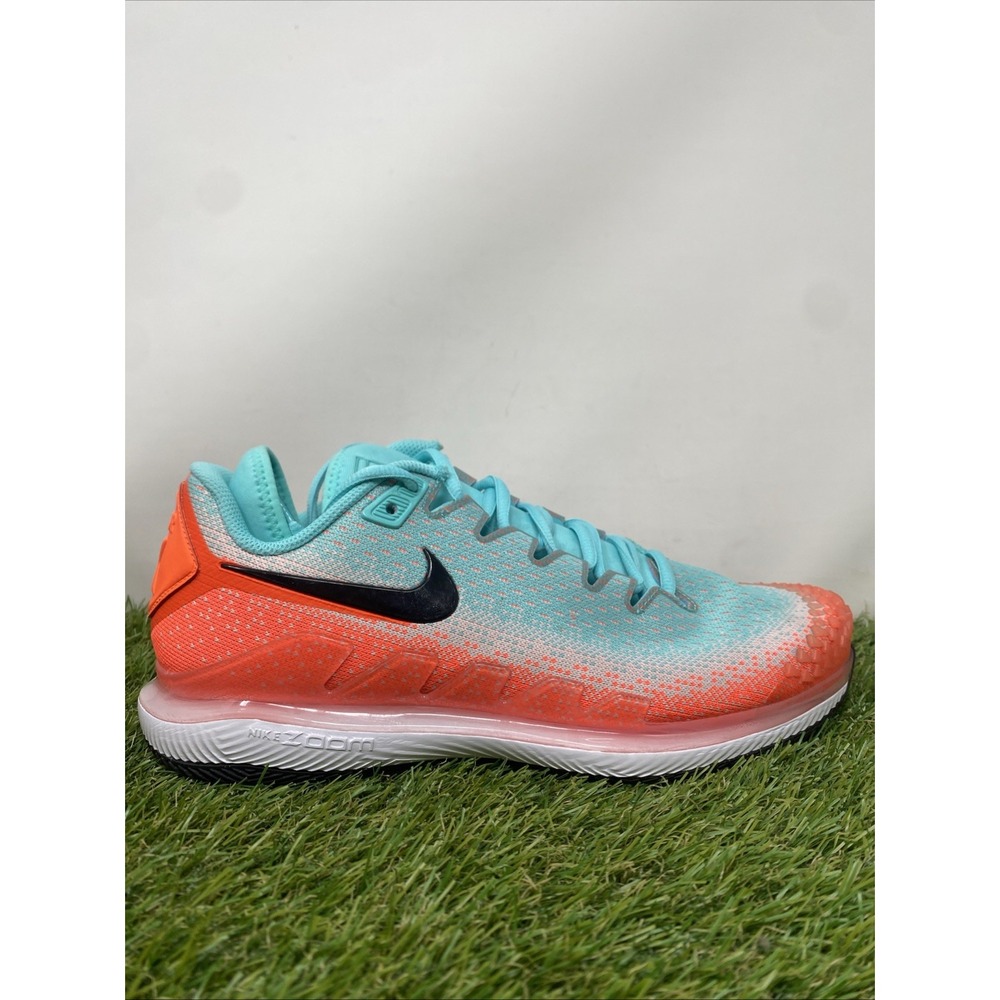 Nike Air Zoom Vapor X Knit Blue Red Hyper Crimson Tennis Men's Shoes Size 9